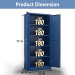 Polup Kitchen Pantry Cabinet, 71 Inch Tall Metal Pantry Cabinet with Doors and A... - Image 4