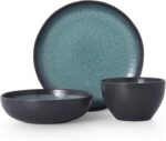 Pfaltzgraff 5267773 Maddox 12-Piece Dinnerware Set, teal - Image 3
