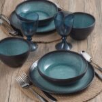 Pfaltzgraff 5267773 Maddox 12-Piece Dinnerware Set, teal - Image 5
