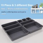 Kutesna 15 PCS Interlocking Desk Drawer Organizer Separator for Office,Bathroom,... - Image 4