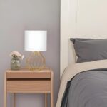 Small Gold Table Lamps, Set of 2 Bedside Nightstand Lamps with White Fabric Shad... - Image 7