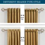 Luxury Gold Velvet Curtains 96 inch Length for Living Room,Elegant 2 Panels Room... - Image 3