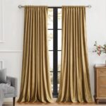 Luxury Gold Velvet Curtains 96 inch Length for Living Room,Elegant 2 Panels Room... - Image 4