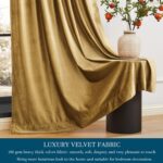 Luxury Gold Velvet Curtains 96 inch Length for Living Room,Elegant 2 Panels Room... - Image 5