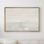 SIGNWIN Framed Canvas Print Wall Art Gray Watercolor Pastel Landscape Abstract S... - Image 3