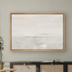 SIGNWIN Framed Canvas Print Wall Art Gray Watercolor Pastel Landscape Abstract S... - Image 4