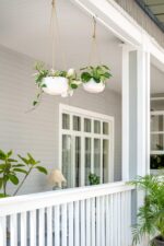 Mkono Ceramic Hanging Planter of Shallow 8 Inch and Deep 6 Inch for Indoor Outdo... - Image 4