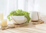 Mkono Ceramic Hanging Planter of Shallow 8 Inch and Deep 6 Inch for Indoor Outdo... - Image 8