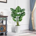 ASTIDY Artificial Monstera Deliciosa Plant 5FT - Faux Tropical Palm Tree with Wh... - Image 3