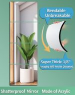 Shatterproof Wall Mirror Full Length for Bedroom, Acrylic Gym Mirrors For Home, ... - Image 3