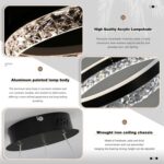 Modern Dimmable LED Chandelier 120W Round Pendant Light with Remote and APP Cont... - Image 6