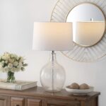 SAFAVIEH Lighting Collection Nadine Clear Glass 26-inch Bedroom Living Room Home... - Image 4