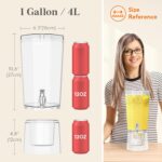 Lifewit 1 Gallon Drink Dispenser for Parties 2 Pcs, 4L Plastic Beverage Containe... - Image 3