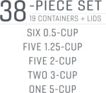 Rubbermaid 38-Piece Food Storage Containers with Snap Bases for Easy Organizatio... - Image 4