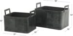 Deco 79 Leather Handmade Decorative and Functional Storage Basket Basket Organiz... - Image 7