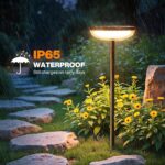 ELECLINK Solar Pathway Lights Outdoor, 6 Pack Tall Solar Garden Lights Outdoor W... - Image 5