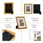 8x10 Picture Frame Gold, Stylish Beaded Edging, Solid Wood with Real Glass, Disp... - Image 7
