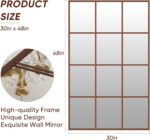 Suidia Wall Mirror, 30" x 48" Window Decorative Mirrors, Metal Framed Wall Decor... - Image 5