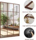 Suidia Wall Mirror, 30" x 48" Window Decorative Mirrors, Metal Framed Wall Decor... - Image 6