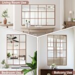 Suidia Wall Mirror, 30" x 48" Window Decorative Mirrors, Metal Framed Wall Decor... - Image 8