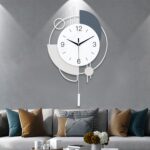Dankeit Decorative Silent Quartz Wall Clock with Pendulum, Battery Operated, Lar... - Image 5
