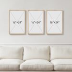 Framed Neutral Abstract Wall Art Set of 3, Modern Black and White Beige Canvas P... - Image 4