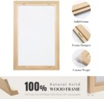 Framed Neutral Abstract Wall Art Set of 3, Modern Black and White Beige Canvas P... - Image 8