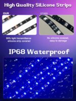 StoneBanks LED Strip Lights, 11.8FT (4x1.0FT Pre-Cut) RGB 5050 Color Changing Sm... - Image 6