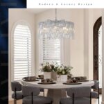 A AXILIXI Large Crystal Chandelier 30'' Chrome Modern Chandelier for Dining Room... - Image 4