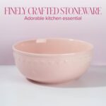 Paris Hilton Ceramic Serving Bowl, Iconic Stoneware with Heart Detailing, Microw... - Image 6