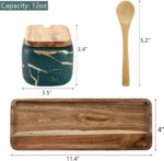 Dicunoy 3 Pack Ceramic Salt and Sugar Container, Condiment Jars with Lids and Sp... - Image 3