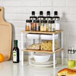 SONGMICS Cabinet Organizer Shelf, Set of 4 Kitchen Counter Shelves, Kitchen Stor... - Image 6