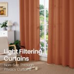 BGment Terracotta Linen Curtains for Living Room 84 Inch Length 2 Panels Set, Bu... - Image 4