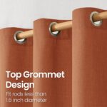 BGment Terracotta Linen Curtains for Living Room 84 Inch Length 2 Panels Set, Bu... - Image 6