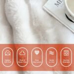 Luxury 1000GSM Faux Rabbit Fur Bubble Throw Blanket, Elegant White, Ultra Soft P... - Image 6