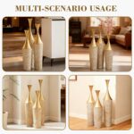 Metal Tall Floor Vase Set of 3, Large Gold Vase Decorative Tall Stand Vases for ... - Image 4