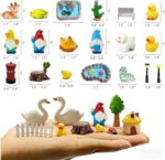 101 PCS Miniature Fairy Garden Accessories Kit, Mini Resin Animals Gnomes w/Glow... - Image 3