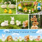 101 PCS Miniature Fairy Garden Accessories Kit, Mini Resin Animals Gnomes w/Glow... - Image 5
