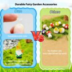 101 PCS Miniature Fairy Garden Accessories Kit, Mini Resin Animals Gnomes w/Glow... - Image 6