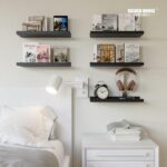 RICHER HOUSE 5 Set Floating Wall Mounted Shelves, Black Shelves for Wall Decor, ... - Image 3