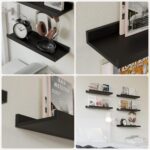 RICHER HOUSE 5 Set Floating Wall Mounted Shelves, Black Shelves for Wall Decor, ... - Image 5