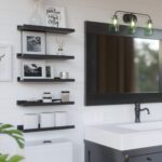 RICHER HOUSE 5 Set Floating Wall Mounted Shelves, Black Shelves for Wall Decor, ... - Image 6