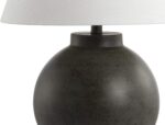 JONATHAN Y 26" Dark Gray Contemporary Resin Sphere LED Table Lamp for Living Roo... - Image 5