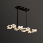 Modern Crystal Chandelier for Dining Room,Black and Gold Pendant Lights Fixture ... - Image 7