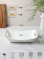 Kanwone Large Serving Bowls with Handles, White Serving Dishes For Entertaining,... - Image 3