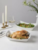 Kanwone Large Serving Bowls with Handles, White Serving Dishes For Entertaining,... - Image 5