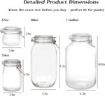 BJONKZ Glass Jars with Airtight Lids – Food Storage Containers with Preserving S... - Image 3