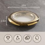 10 Inch Porcelain Dinner Plates Set of 4 - Hand-Decorated Gold Speckled Rim, Res... - Image 4
