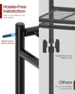Sakugi Clothes Rack - 33.0" x 12.2" x 79.5" Clothing Rack with Shelves & Wheels,... - Image 4