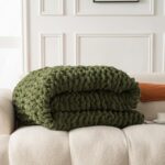 Ultra Soft Chunky Knit Throw Blanket 40x50 Hand Knitted Warm Chenille Throw Blan... - Image 5